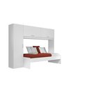 Ver imagem 1 de Cama Solteiro com Colchão Incluso e Guarda-roupa Multimóveis Branco