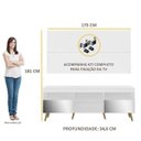 Ver imagem 5 de Rack com Painel e Suporte para TV até 65 Polegadas com Espelho e Pés Retrô Flórida Multimóveis Branc