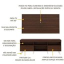 Ver imagem 4 de Rack com Painel para TV até 65 Polegadas e Pés Retrô Flórida Multimóveis Duna/Branco