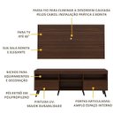 Ver imagem 4 de Rack com Painel para TV até 65 Polegadas e Pés Retrô Flórida Multimóveis Duna/Preto