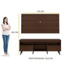 Ver imagem 5 de Rack com Painel para TV até 65 Polegadas e Pés Retrô Flórida Multimóveis Duna/Preto
