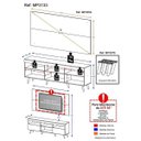 Ver imagem 6 de Rack com Painel para TV até 65 Polegadas e Pés Retrô Flórida Multimóveis Duna/Preto