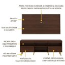 Ver imagem 4 de Rack com Painel para TV até 65 Polegadas e Pés Retrô Flórida Multimóveis Duna/Natural