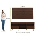 Ver imagem 5 de Rack com Painel para TV até 65 Polegadas e Pés Retrô Flórida Multimóveis Duna/Natural