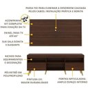 Ver imagem 4 de Rack com Painel e Suporte para TV até 65 Polegadas e Pés Retrô Flórida Multimóveis Duna/Natural