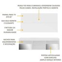 Ver imagem 4 de Rack com Painel para TV até 65 Polegadas e Espelho Flórida Multimóveis Branco