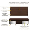 Ver imagem 4 de Rack com Painel para TV até 65 Polegadas, Espelho e Pés Retrô Flórida Multimóveis Duna/Natural