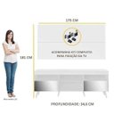 Ver imagem 5 de Rack com Painel e Suporte para TV até 65 Polegadas com Espelho e Pés Retrô Flórida Multimóveis Branc