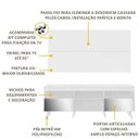 Ver imagem 4 de Rack com Painel e Suporte para TV até 65 Polegadas com Espelho e Pés Retrô Flórida Multimóveis Branc