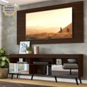 Ver imagem 1 de Rack com Painel e Suporte para TV até 65 Polegadas com Espelho e Pés Retrô Flórida Multimóveis Duna/