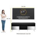 Ver imagem 4 de Rack com Painel e Suporte para TV até 65 Polegadas com Espelho e Pés Retrô Flórida Multimóveis Preto