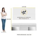 Ver imagem 5 de Rack com Painel e Suporte para TV até 65 Polegadas e Espelho Flórida Multimóveis Branco