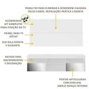 Ver imagem 4 de Rack com Painel e Suporte para TV até 65 Polegadas e Espelho Flórida Multimóveis Branco