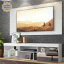 Ver imagem 1 de Rack com Painel e Suporte para TV até 65 Polegadas e Espelho Flórida Multimóveis Branco