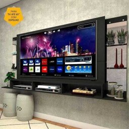 Painel para TV até 65 Polegadas com Espelho Nairóbi Plus Multimóveis Preto - 2