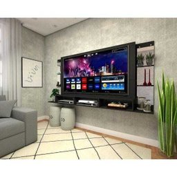 Painel para TV até 65 Polegadas com Espelho Nairóbi Plus Multimóveis Preto - 6
