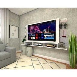 Painel para Tv Até 65 Polegadas com Espelho Nairóbi Plus Multimóveis Branco - 6