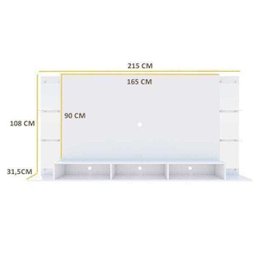 Painel para Tv Até 65 Polegadas com Espelho Nairóbi Plus Multimóveis Branco - 5