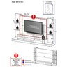 Painel para Tv até 60 Polegadas com Espelho Nairóbi Plus Multimóveis Preto - 7