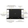 Painel para Tv até 60 Polegadas com Espelho Nairóbi Plus Multimóveis Preto - 4
