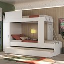 Ver imagem 2 de Treliche Infantil com Colchão Incluso e Barra de Proteção Multimóveis Branco