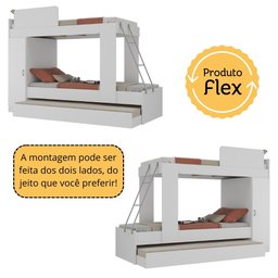 Treliche Infantil com Colchão Incluso e Barra de Proteção Multimóveis Branco - 8