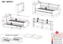 Ver imagem 4 de Bicama Solteiro com Colchão Incluso, Prateleira Lateral e Baú Embutido Multimóveis Branco
