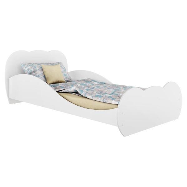 Cama Infantil com Colchão Incluso 100% MDF Safira Multimóveis Branco Branco - 2