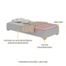 Cama Solteiro com Colchão Incluso MDF Montessoriana com Pés Quadrados Encanto Cza/ - 3