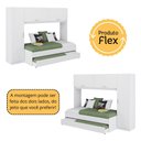 Ver imagem 4 de Bicama Infantil com Colchão Incluso e Guarda-roupa Multimóveis Branco