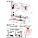 Ver imagem 5 de Bicama Infantil com Colchão Incluso e Guarda-roupa Multimóveis Branco
