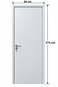 Ver imagem 3 de Kit Porta Madeira Premium 84x215cm Batente Lisa Interna Branca Lado Esquerdo