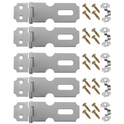 Dobradiça Porta Cadeado Fecho Trinco Zincado 6,3cm para Portão Gaveta Armário | Aliança | Kit 05 Un - 1