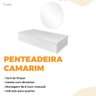 Penteadeira Camarim Suspensa Espelho Redondo 1 Gaveta Quarto - 2