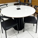 Ver imagem 5 de Mesa de Jantar 4 Lugares Redonda Mdf Base Ripada