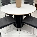 Ver imagem 7 de Mesa de Jantar 4 Lugares Redonda Mdf Base Ripada