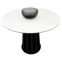 Mesa de Jantar 4 Lugares Redonda Mdf Base Ripada - 2