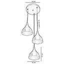Ver imagem 4 de Lustre Pendente Aluminio Gota Triplo 21cm Branco