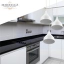 Ver imagem 2 de Lustre Pendente Aluminio Gota Triplo 21cm Branco