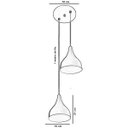 Ver imagem 4 de Lustre Pendente Aluminio Gota Duplo 21cm Dourado