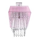 Ver imagem 5 de Pendente Cupula Cristal Acr Marrycrilic Rosa com Deslocador