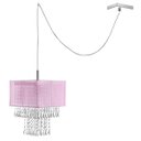Ver imagem 1 de Pendente Cupula Cristal Acr Marrycrilic Rosa com Deslocador