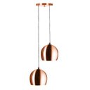 Ver imagem 1 de Lustre Pendente Aluminio Bola Duplo 15cm New Cobre