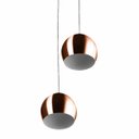 Ver imagem 3 de Lustre Pendente Aluminio Bola Duplo 15cm New Cobre