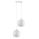Ver imagem 3 de Lustre Pendente Aluminio Bola Duplo 15cm Branco/Cobre