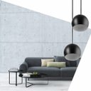 Ver imagem 2 de Lustre Pendente Aluminio Bola Duplo 15cm Preto/Branco