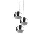 Ver imagem 3 de Lustre Pendente Aluminio Bola Triplo 15cm Escovado