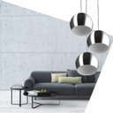 Ver imagem 2 de Lustre Pendente Aluminio Bola Triplo 15cm Escovado