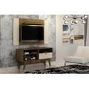 Ver imagem 3 de Rack Houston com Painel America para TVs de ate 50 Polegadas Valdemoveis Ipê/Off White