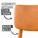 Ver imagem 3 de Kit 8 Cadeiras de Jantar Manuela Madeira Mel Courino Caramelo